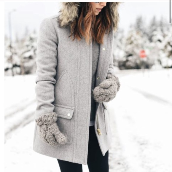 j crew gray wool coat